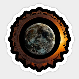 Jut eclipse Solar eclipse black Sticker